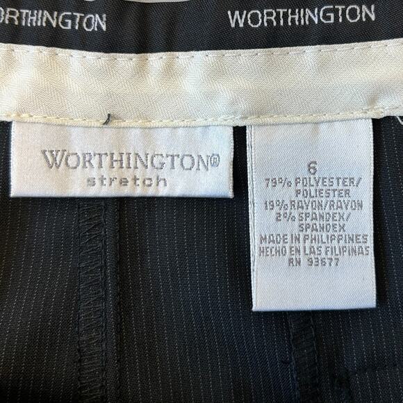 Worthington Shorts Women's Size 6 Modern Fit Black Refined Stripe NWT - Picture 6 of 8